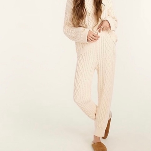 J. Crew Pants - J. Crew Cotton-Cashmere Cable Knit Bottoms